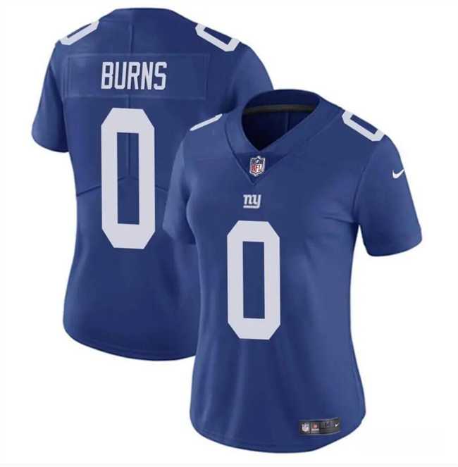 Women%27s New York Giants #0 Brian Burns Blue Vapor Stitched Jersey Dzhi